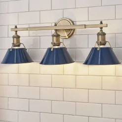 Truncated Cone Shade Vanity Light - 3 light