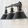 Truncated Cone Shade Vanity Light - 3 light