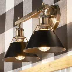 Truncated Cone Shade Vanity Light - 2 light