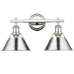 Truncated Cone Shade Vanity Light - 2 light