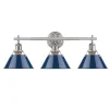 Truncated Cone Shade Vanity Light - 3 light