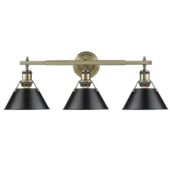 Truncated Cone Shade Vanity Light - 3 light