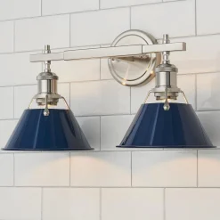 Truncated Cone Shade Vanity Light - 2 light