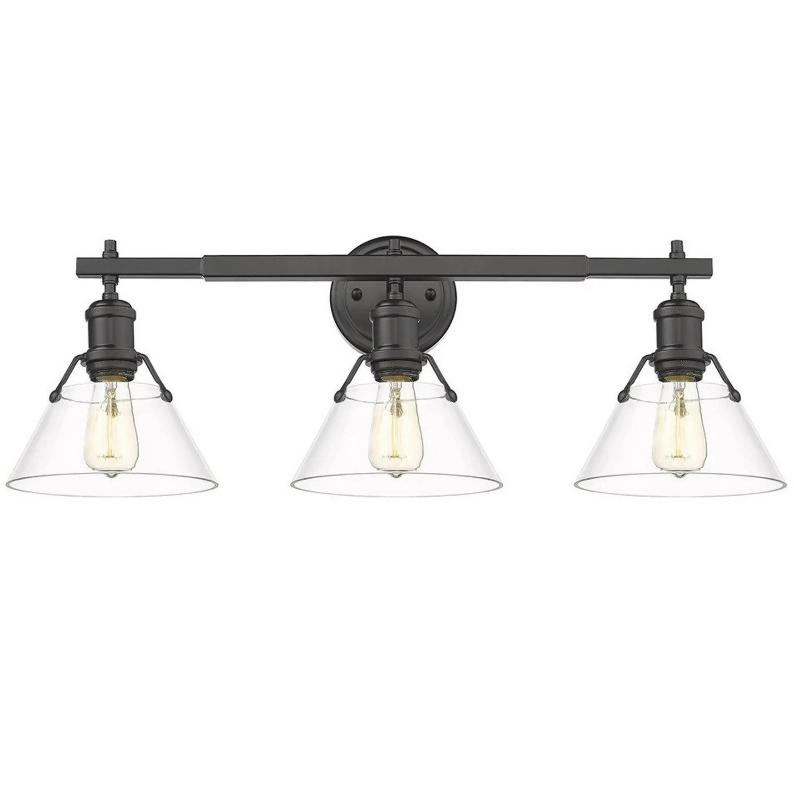 Truncated Cone Shade Vanity Light - 3 light