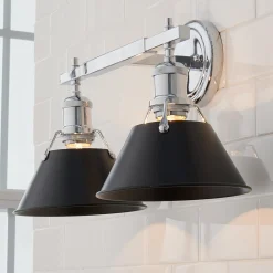 Truncated Cone Shade Vanity Light - 2 light