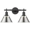 Truncated Cone Shade Vanity Light - 2 light