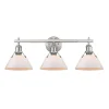 Truncated Cone Shade Vanity Light - 3 light