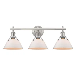 Truncated Cone Shade Vanity Light - 3 light