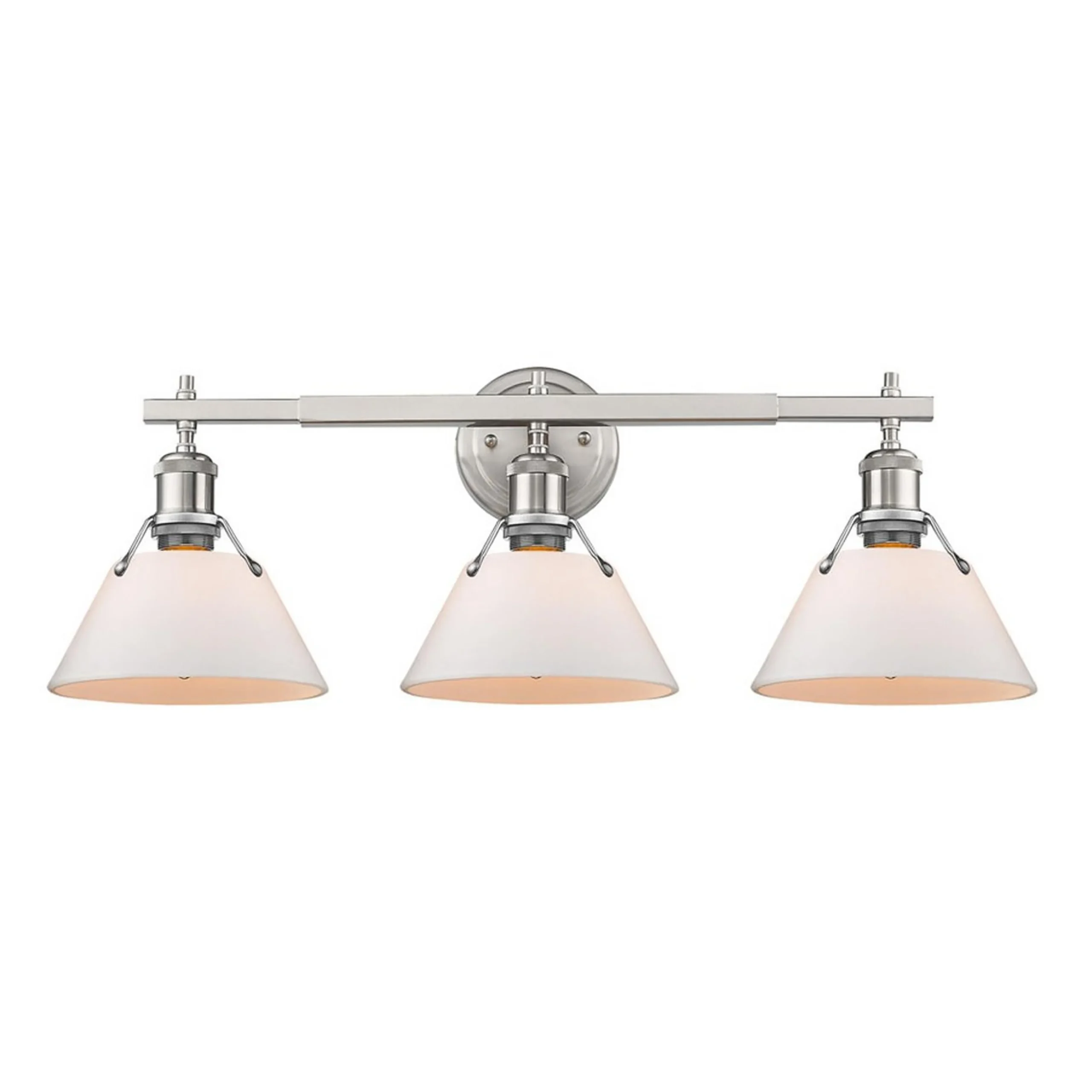 Truncated Cone Shade Vanity Light - 3 light