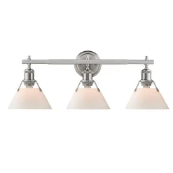 Truncated Cone Shade Vanity Light - 3 light