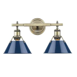 Truncated Cone Shade Vanity Light - 2 light