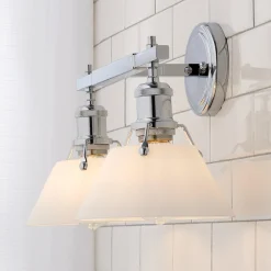 Truncated Cone Shade Vanity Light - 2 light