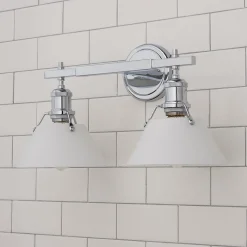 Truncated Cone Shade Vanity Light - 2 light