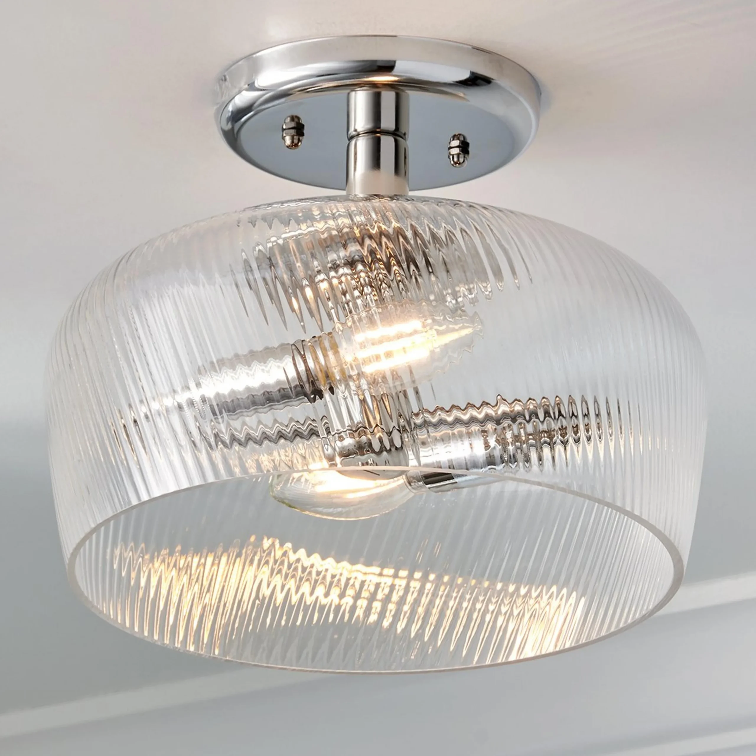 Turbulator Semi-Flush Ceiling Light