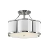 Urban Floral Semi-Flush Ceiling Light - 3 Light