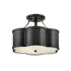 Urban Floral Semi-Flush Ceiling Light - 3 Light