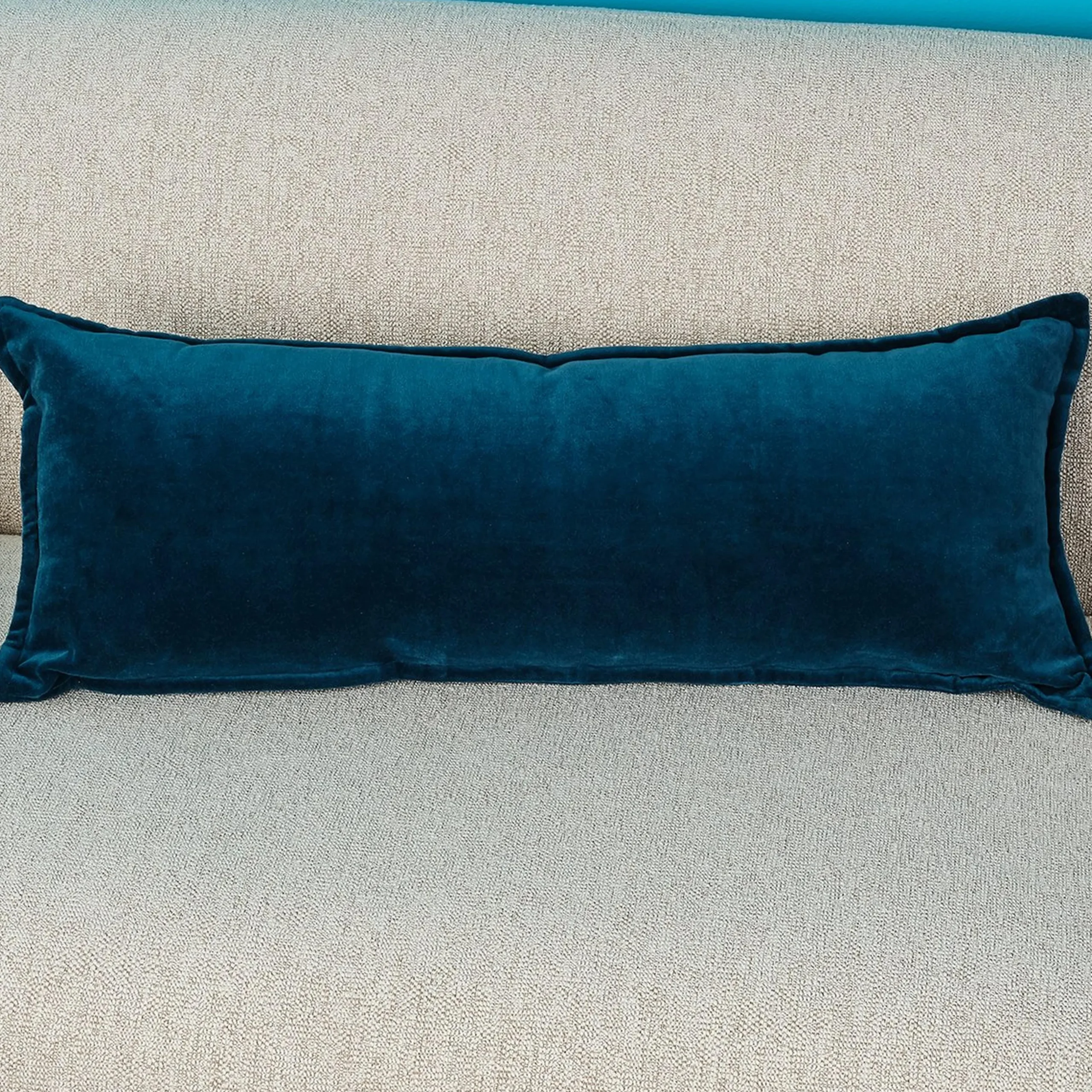 Velvet Lumbar Pillow - Polyester
