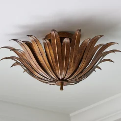 Vicenzio Leaf Semi-Flush Ceiling Light