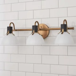 Vienna White Glass Vanity Light - 3 Light