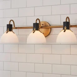 Vienna White Glass Vanity Light - 3 Light