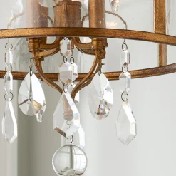 Vintage Modern Crystal Chandelier