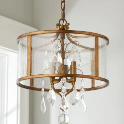 Vintage Modern Crystal Chandelier