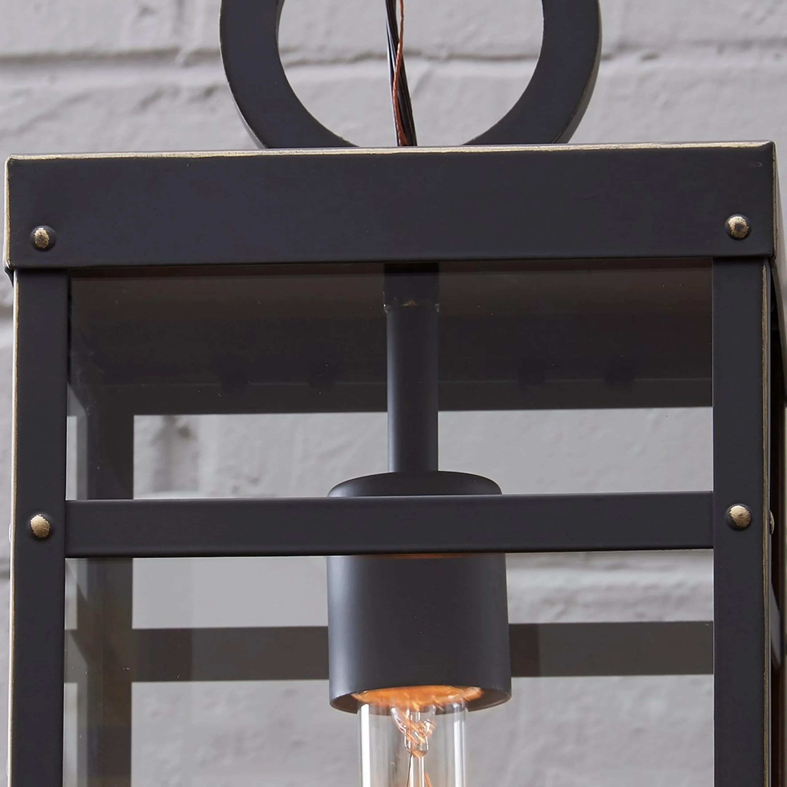 Vintage Suspended Pane Outdoor Pendant