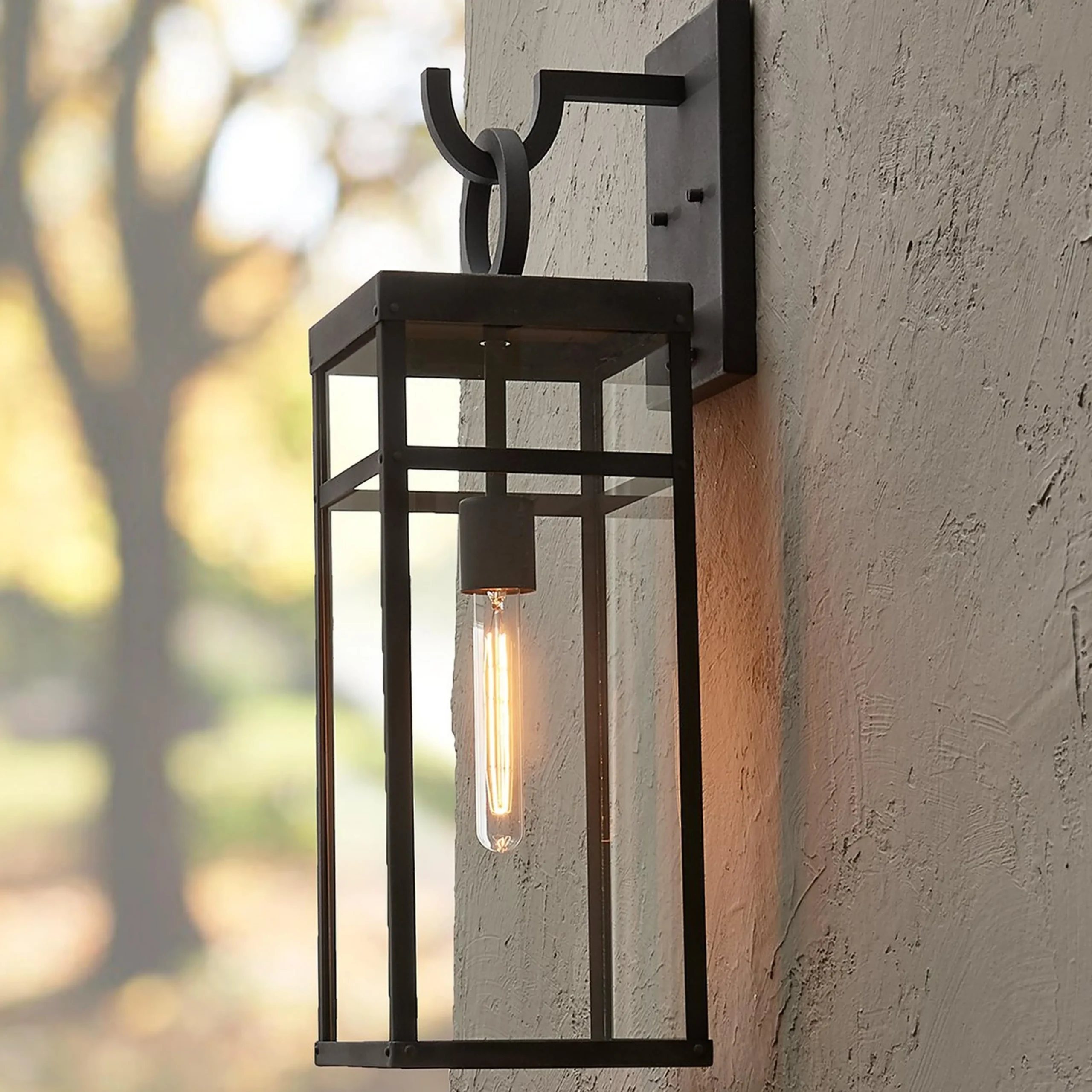Vintage Suspended Pane Outdoor Sconce - Large