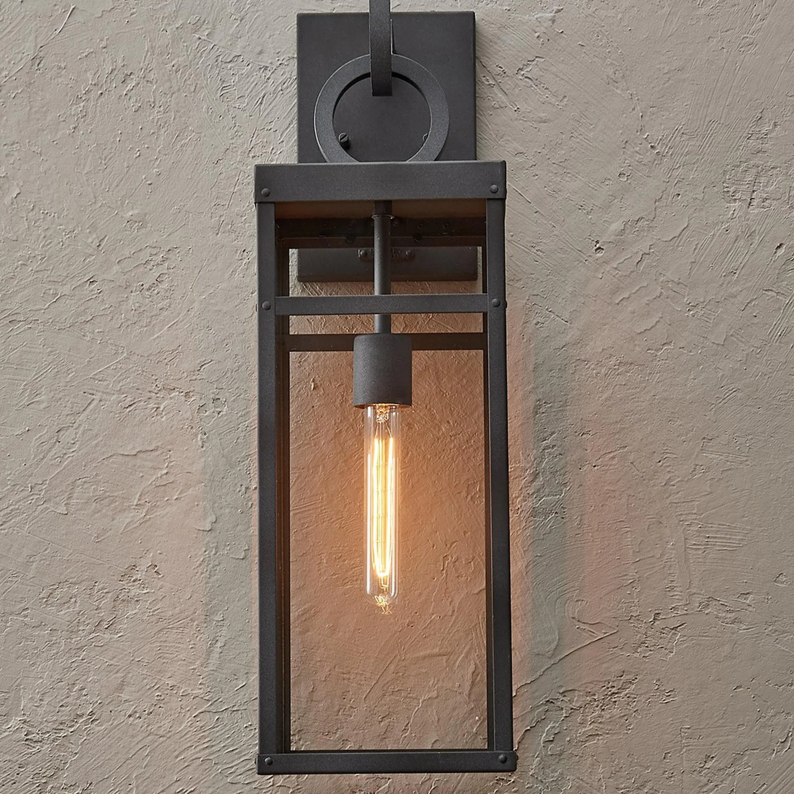 Vintage Suspended Pane Outdoor Sconce - Large