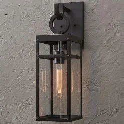 Vintage Suspended Pane Outdoor Sconce - Medium