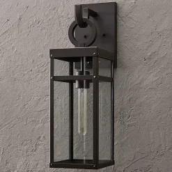Vintage Suspended Pane Outdoor Sconce - Medium