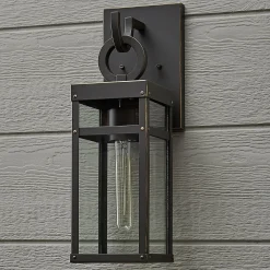 Vintage Suspended Pane Outdoor Sconce - Small