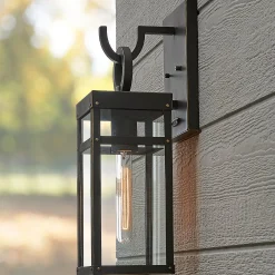 Vintage Suspended Pane Outdoor Sconce - Small