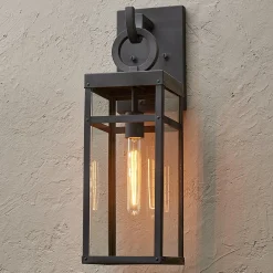 Vintage Suspended Pane Outdoor Sconce - Medium
