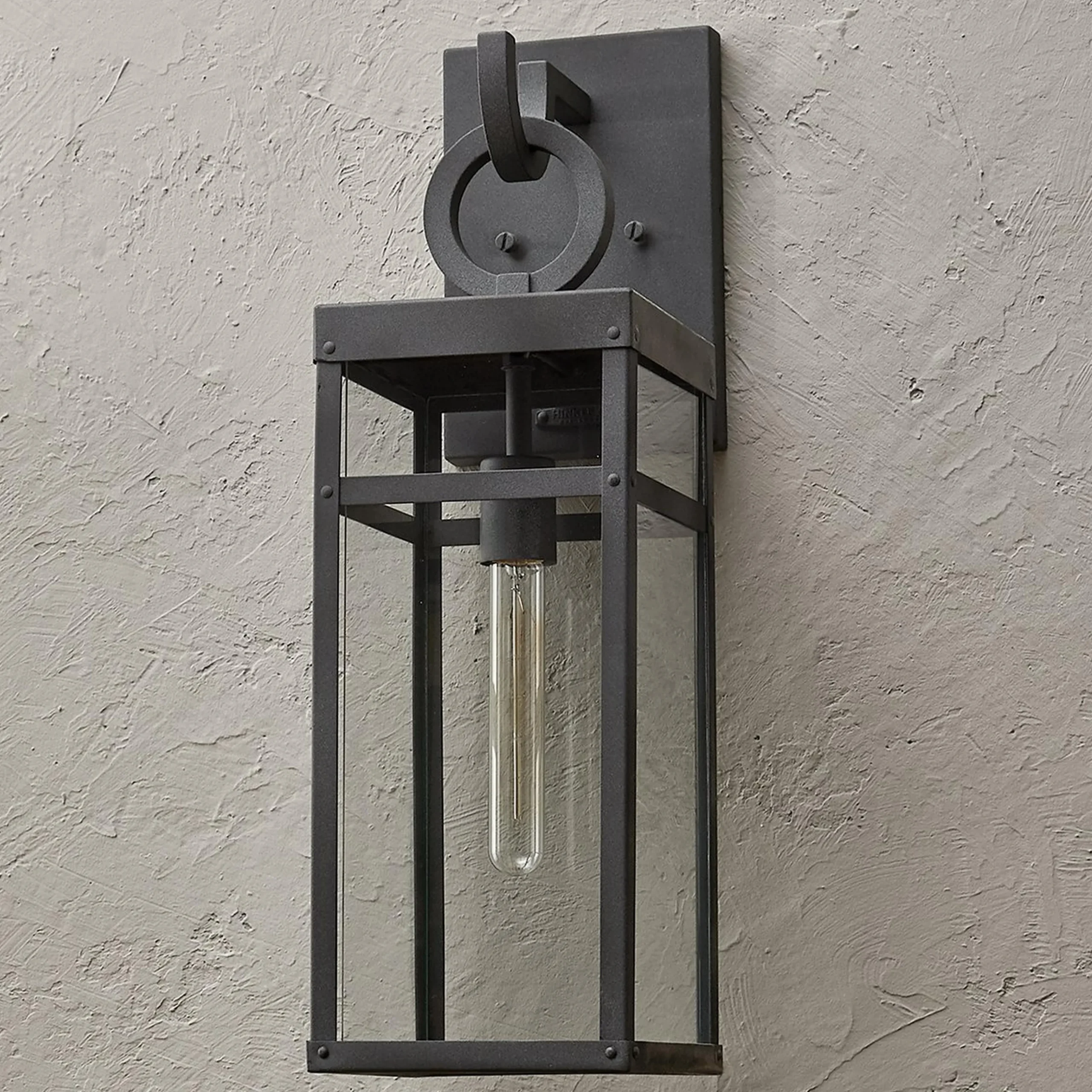 Vintage Suspended Pane Outdoor Sconce - Medium