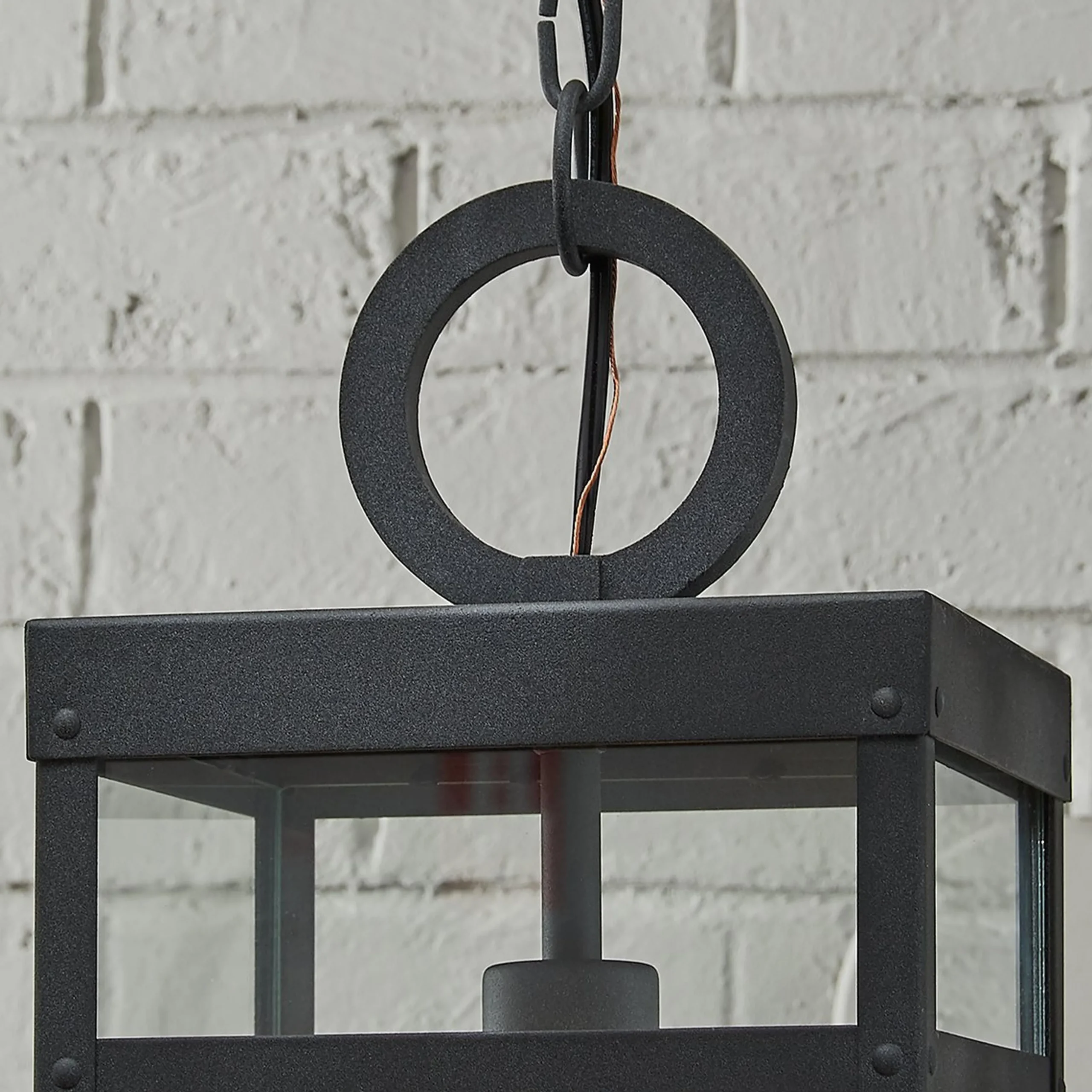 Vintage Suspended Pane Outdoor Pendant