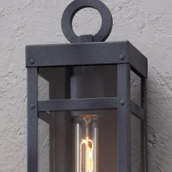 Vintage Suspended Pane Outdoor Pocket Sconce