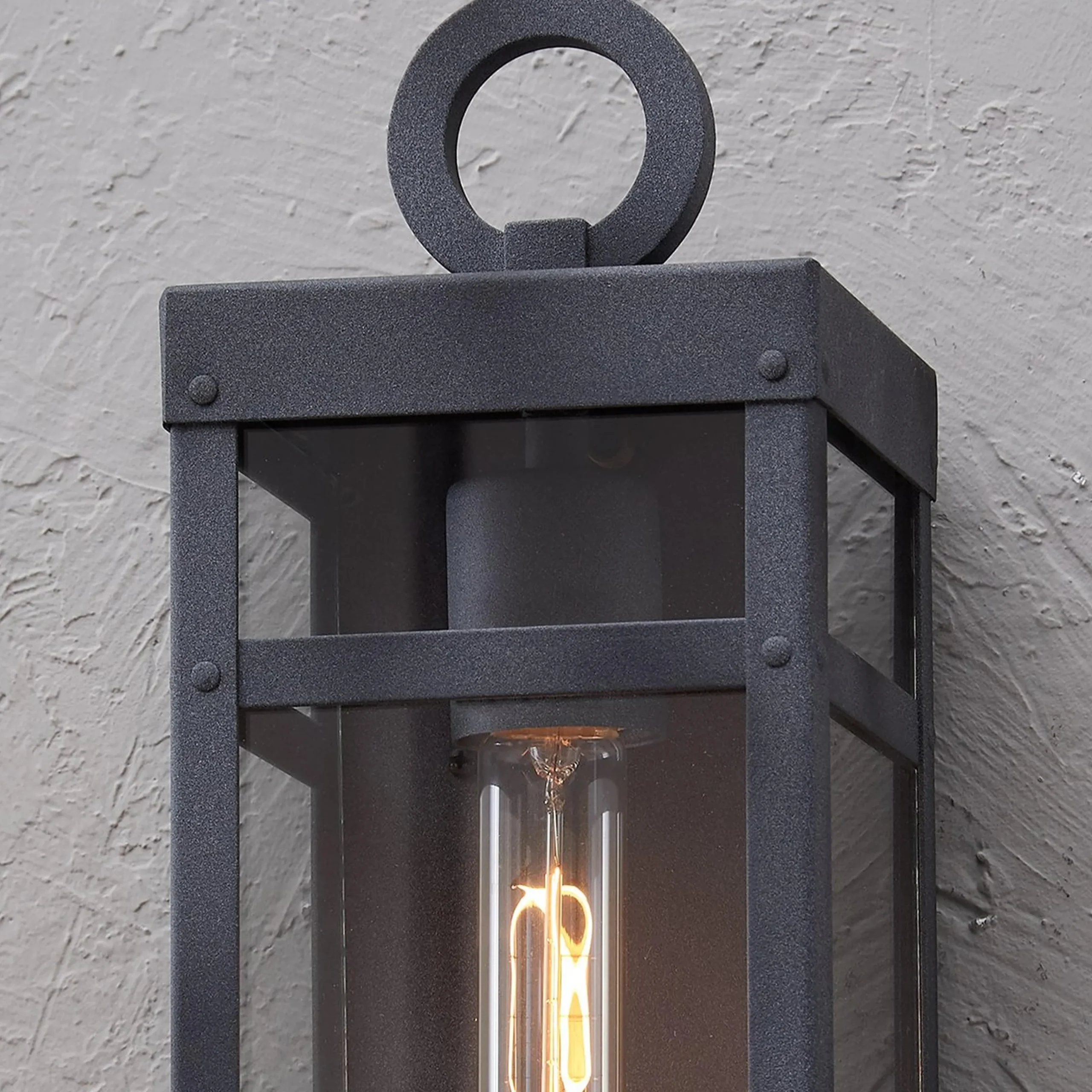 Vintage Suspended Pane Outdoor Pocket Sconce