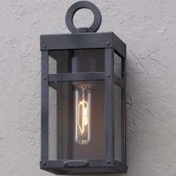 Vintage Suspended Pane Outdoor Pocket Sconce