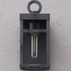 Vintage Suspended Pane Outdoor Pocket Sconce
