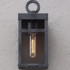 Vintage Suspended Pane Outdoor Pocket Sconce