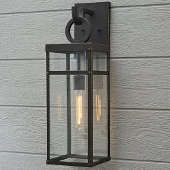 Vintage Suspended Pane Outdoor Sconce - Large