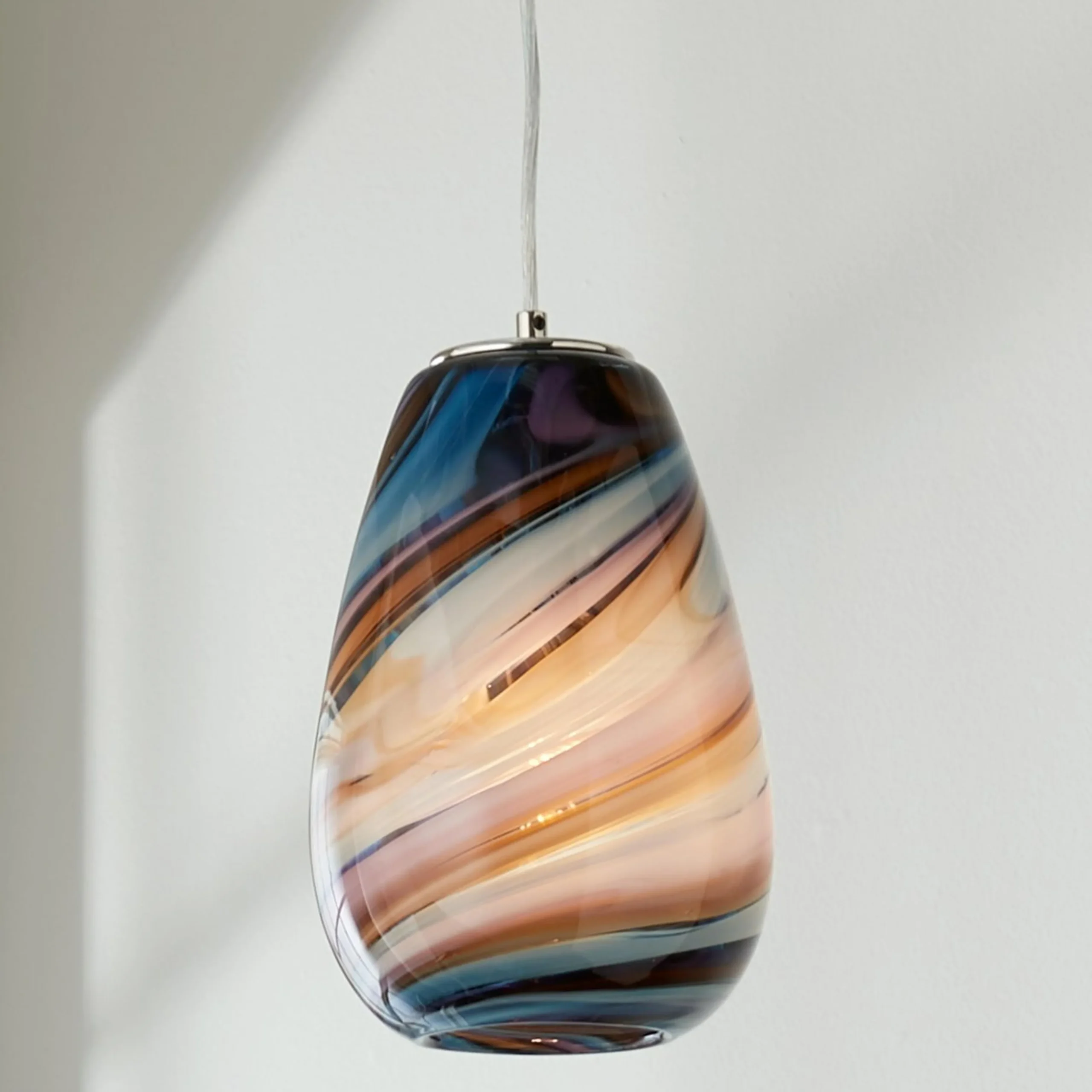 Warm Purple Wave Pendant