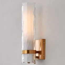 Wave Pattern Glass Sconce - Small