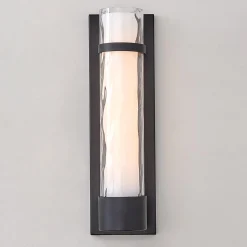 Wave Pattern Glass Sconce - Large