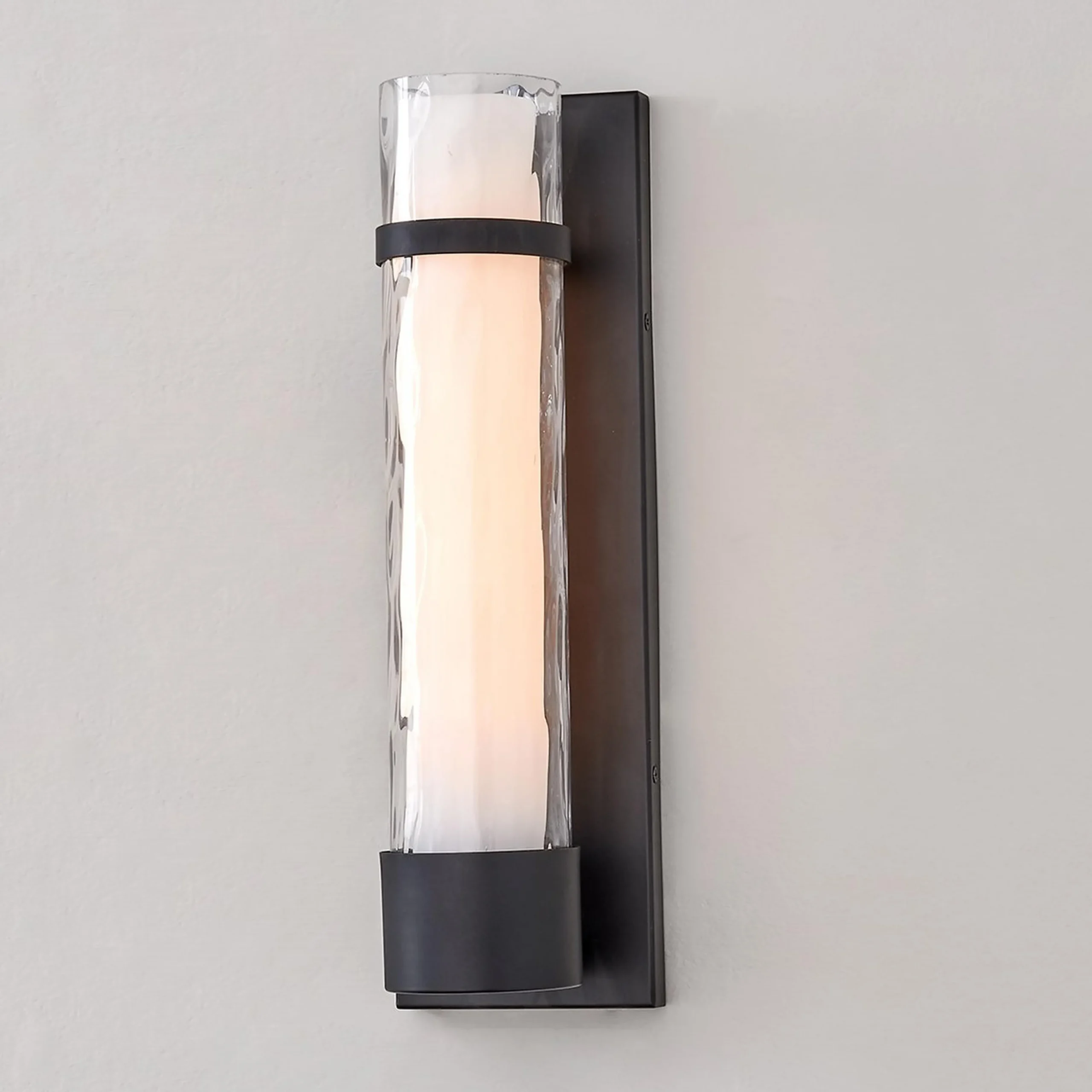 Wave Pattern Glass Sconce - Large