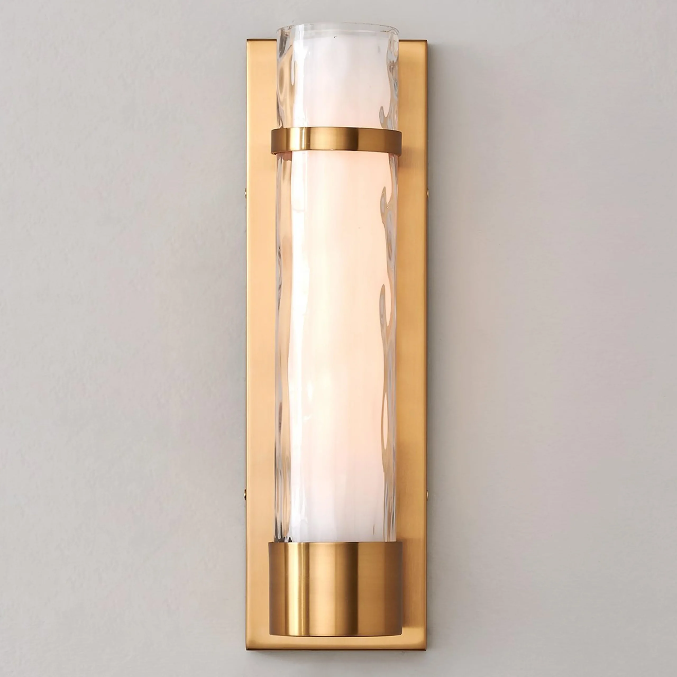 Wave Pattern Glass Sconce - Large