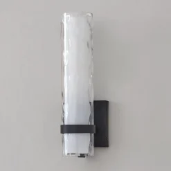 Wave Pattern Glass Sconce - Small