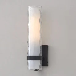 Wave Pattern Glass Sconce - Small