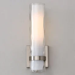 Wave Pattern Glass Sconce - Small